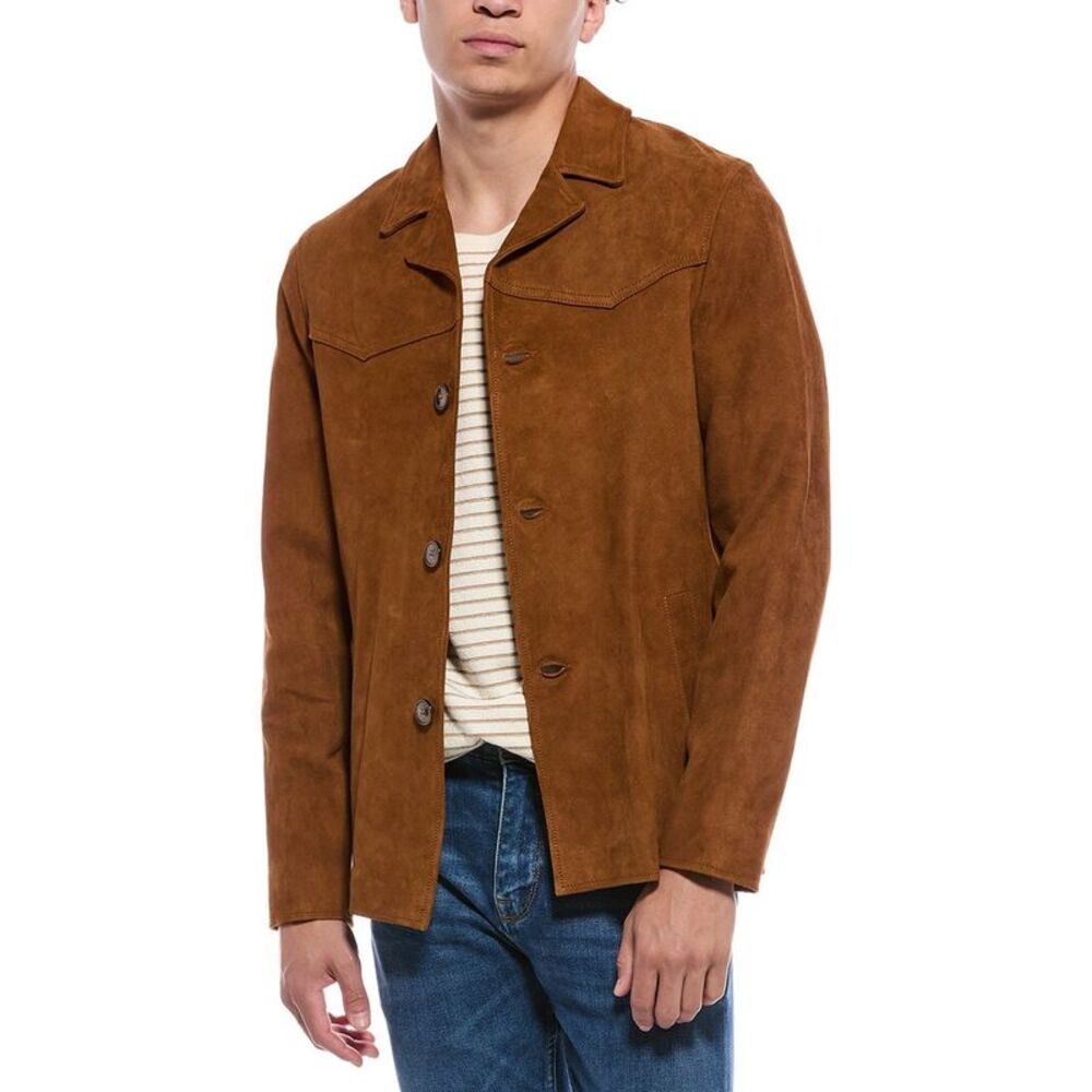 Blk Dnm Mens  Suede Jacket, Black